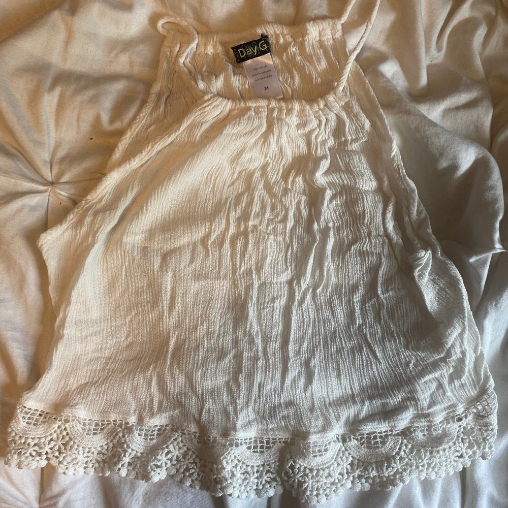 White Halter Top